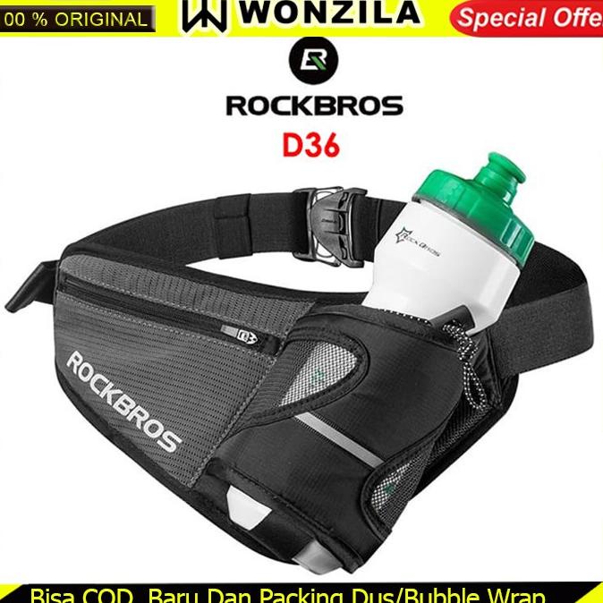 Rockbros D36 Tas Pinggang Botol Lari Sepeda Sports Waist Water Bag