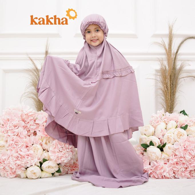 Kakha - Mukena Anak (1-6 Tahun) (Lilac) / Mukena Rayon / Mukena balita