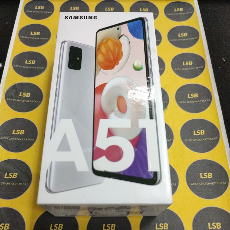 DUS BOX HANDPHONE SAMSUNG A51 A515F WHITE ORIGINAL BEKAS
