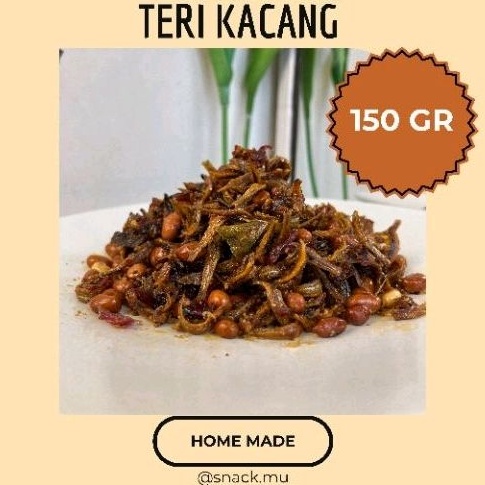 

150gr Teri Kacang belah ori/balado daun jeruk