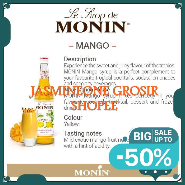 

MONIN SYRUP MANGO PREMIUM SIRUP MONIN RASA MANGGA BPOM 70 CL GRATIS ONGKIR