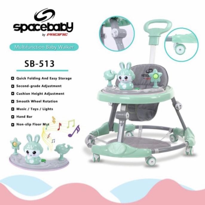 Baby Walker Space Baby SB 513 SB513 SB-513 baby walker + dorongan