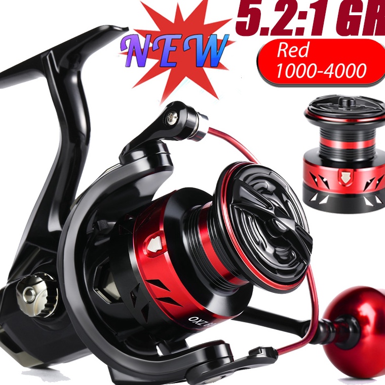 PALING DICARI Reel Pancing 12+1BB Memancing Max Drag 10KG Joran Pancing 1000-4000 Bahan Metal Untuk 