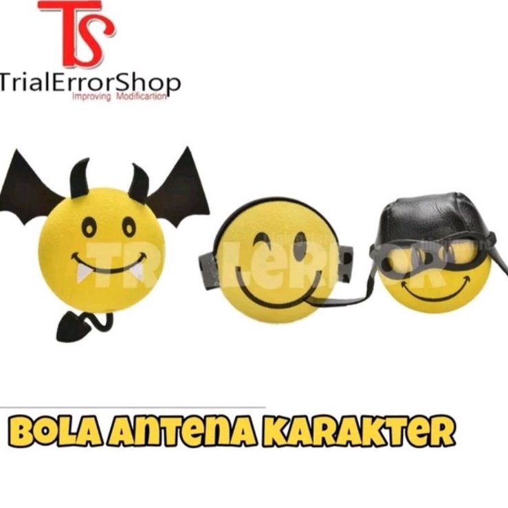 Terbatas Termurah Happy Ball Bola Antena Mobil / Boneka Antena Mobil / Bola Antena Mobil Model Baru