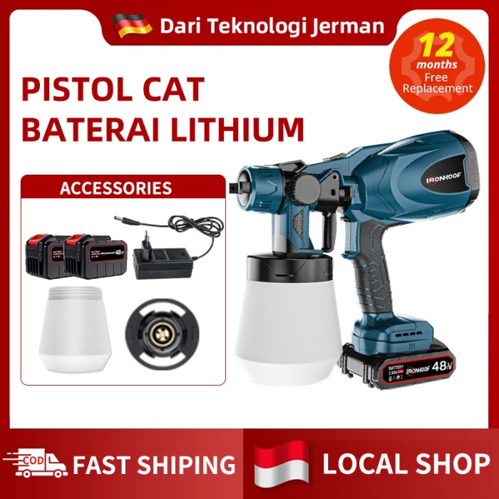 Promo Ironhoof 48Volt Alat Semprot Cat 950W Cat Semprot Electric Spray Gun