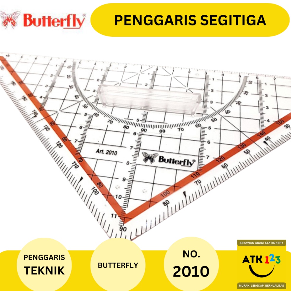

7.7 Brands Festival Penggaris Teknik / Penggaris Segitiga Merk Butterfly No. 2010