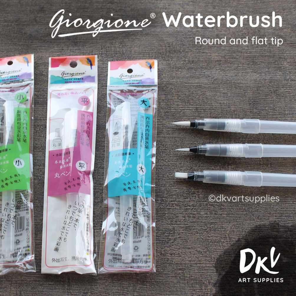 

Promo Hari Ini" Giorgione Water Brush Waterbrush Round / Flat Tip Kuas Lukis Bulat Satuan