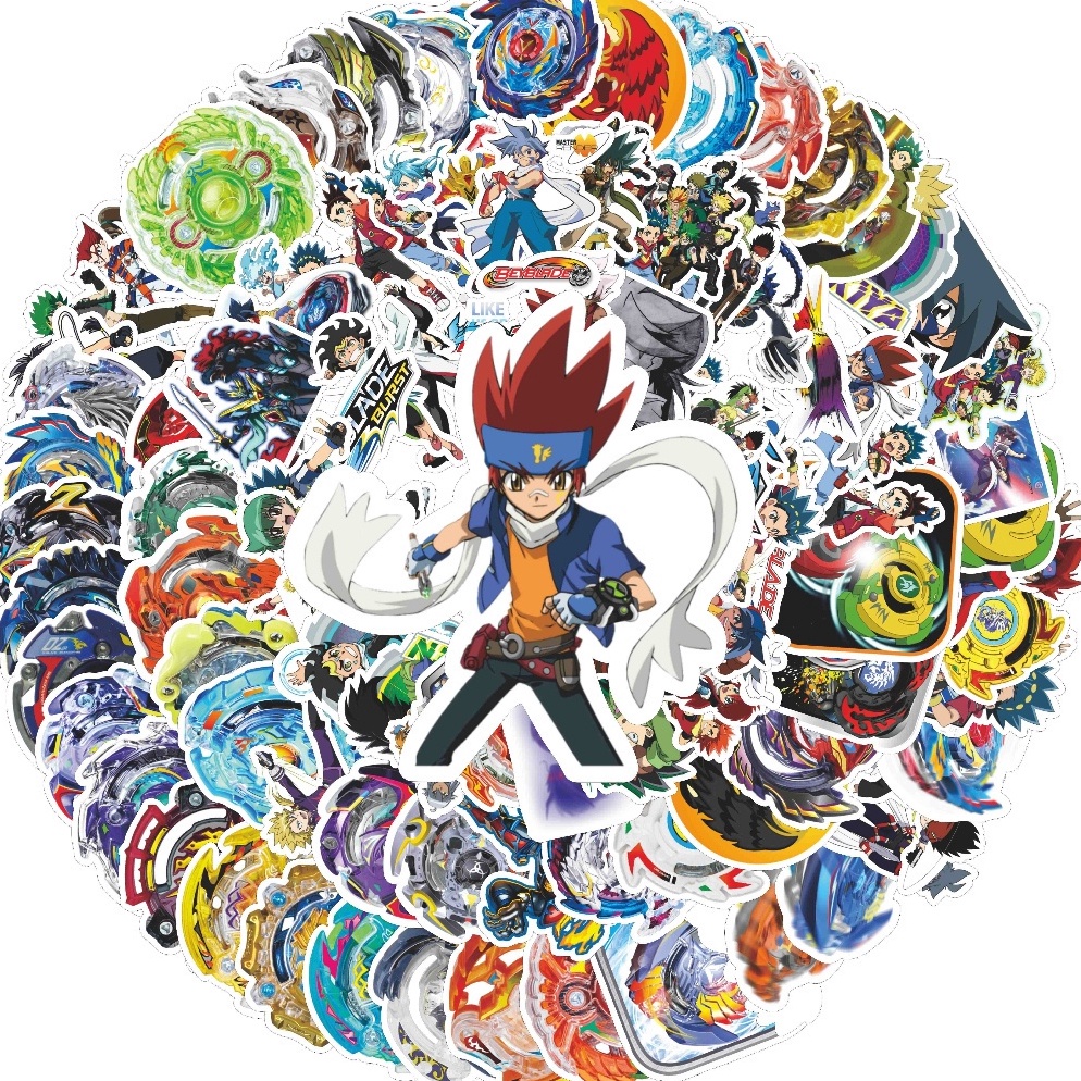 

[ART. B12L] 100 Pcs Stiker Graffiti Motif Kartun Beyblade Lucu Anti Air Untuk Dekorasi Notebook Sepeda Skateboard Handphone DIY