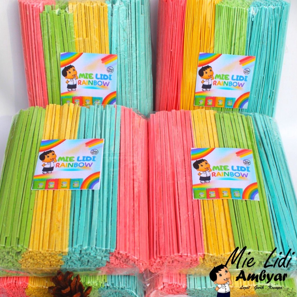 

Ekstra benefit mie lidi manis renbow / mie lidi gepeng manis / lidi manis / mi lidi kiloan / mie warna warni / lidi / mie lidi 1kg / mie lidi mentah