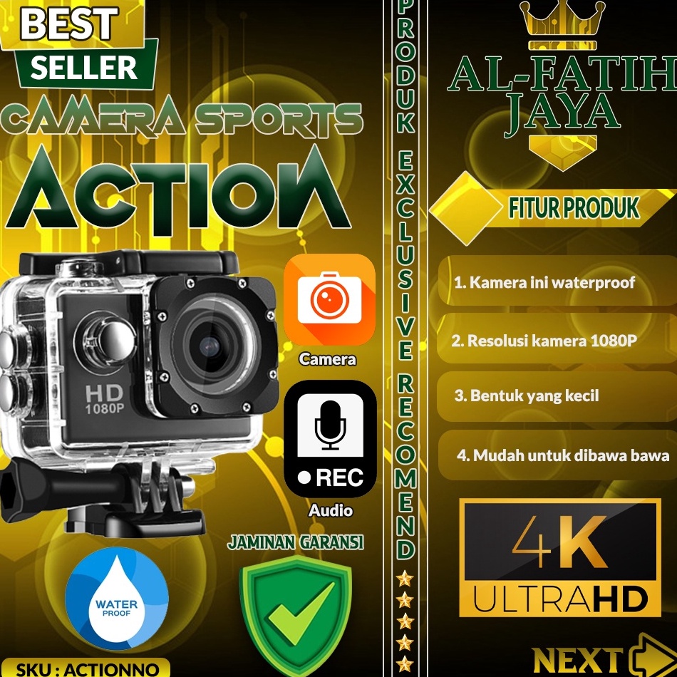 ➵ Sport Action Camera 4K Kogan 1080P Kamera Sports Actioncam Waterproof Bonus Aksesoris Cam Anti Air Camera Action Sport Cam Camera Resolusi 4K Full HD 1080P Waterproof Tahn Anti Air Kamera Olahrga Vlog Vloger Motovlog Motor Original Kogan 1080P Murah B