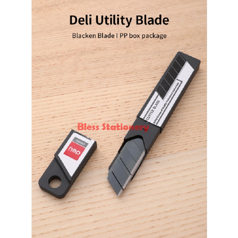 

65 isi cutter BESAR hitam DELI isi ulang cuter BESAR hitam Black cutter blade refill Readystock