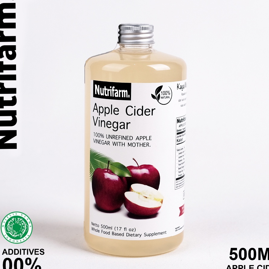 

JLMQ0012 ✔✔SALE✔✔ CUKA APEL ORIGINAL ORGANIK 500ML / APPLE CIDER VINEGAR / CUKA SARI APEL / BRAGG NUTRILOGY OFFICIAL DEHEALTH SUPPLIER DARIBUMI