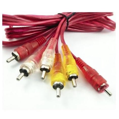 <<<<<] KABEL 3 JACK RCA TO 3 JACK RCA 1,5M TRANSPARAN