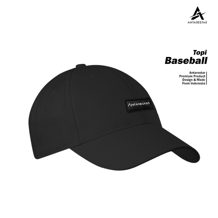 Topi Topi Baseball Cap Pria Wanita ANTARESTAR - Kotak, Hitam(N1V9) Topi Pria Baseball Topi Pria Kere
