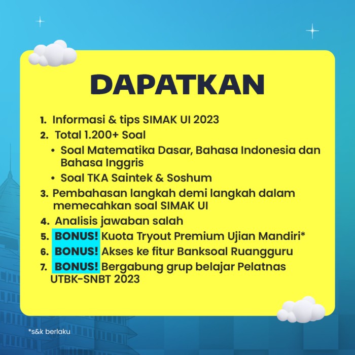 MUST HAVE KITAB SIMAK UI 2023 RUANGGURU TERBARU