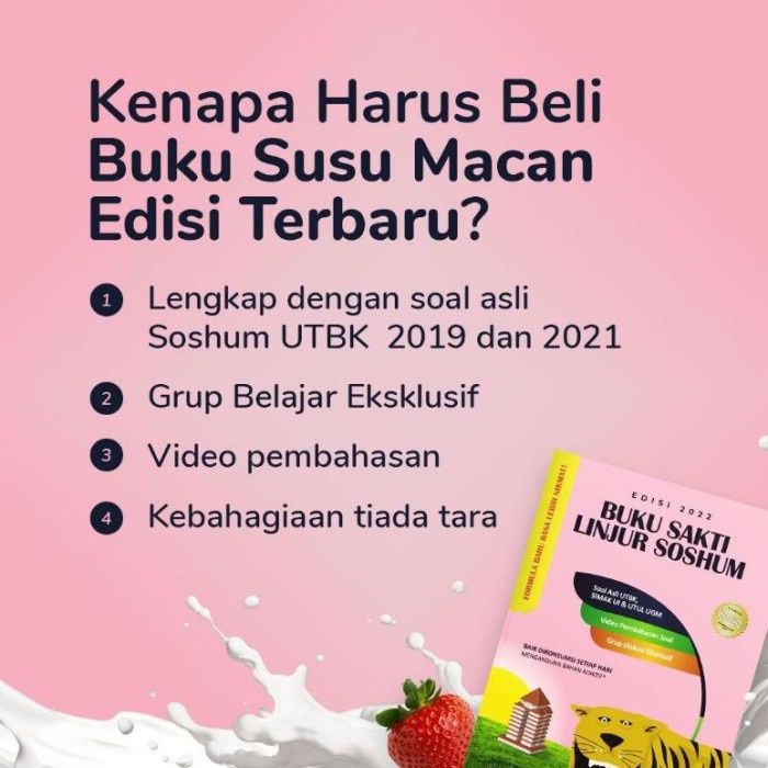 MUST HAVE BUKU SUSU MACAN: BUKU SAKTI TPS UTBK/BUKU SAKTI LINJUR SOSHUM EDISI TERBARU