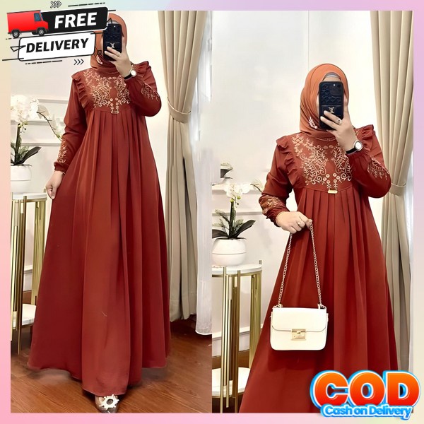 Gami Ibuk Busui Pesta Elegan Gamus Perempuan Rmaja Gamis Maxy Murah Kekinian Bju Korean Style Games 