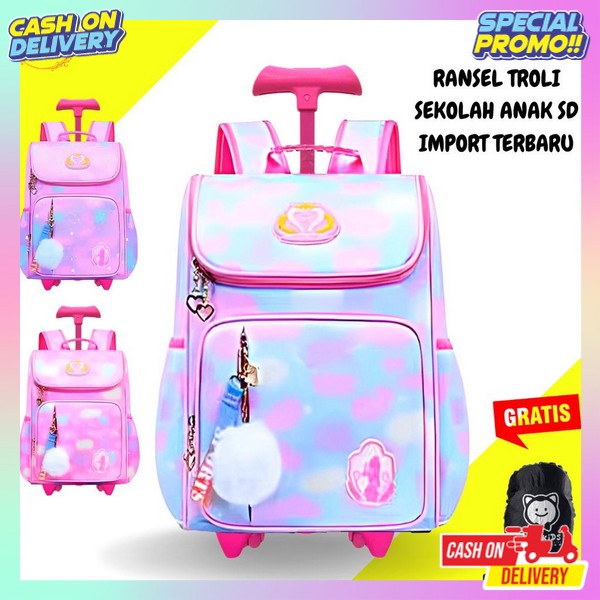 Ransel Paud Koper Import Trolley Sklh Tk Tas Sekolah Anak Tass Troli Dorong Taa Troly Tsa Perempuan 