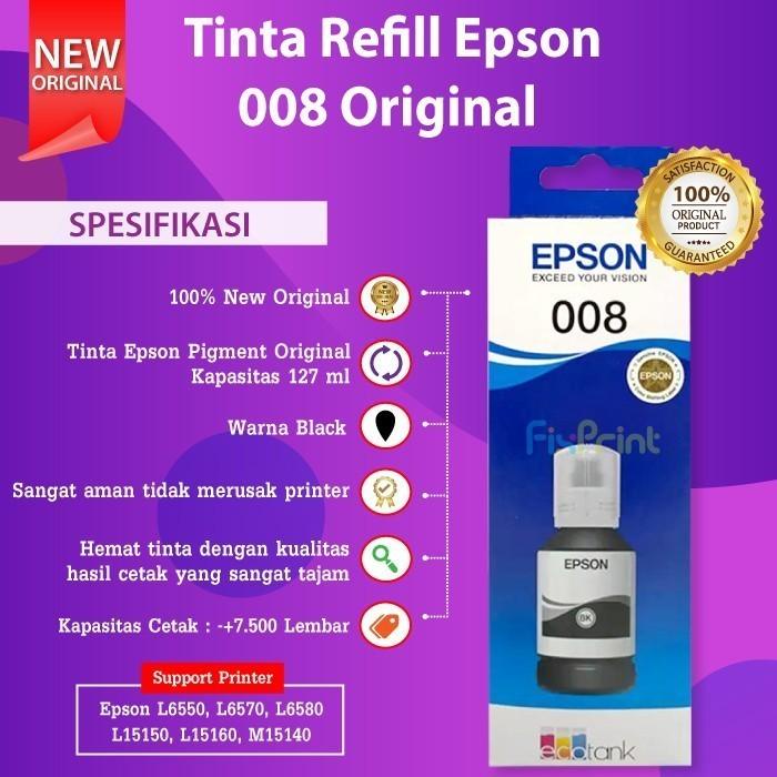 

TINTA EPSON 008 PRINTER L6460 L6490 L6550 L6580 L15150 L15160 L15180