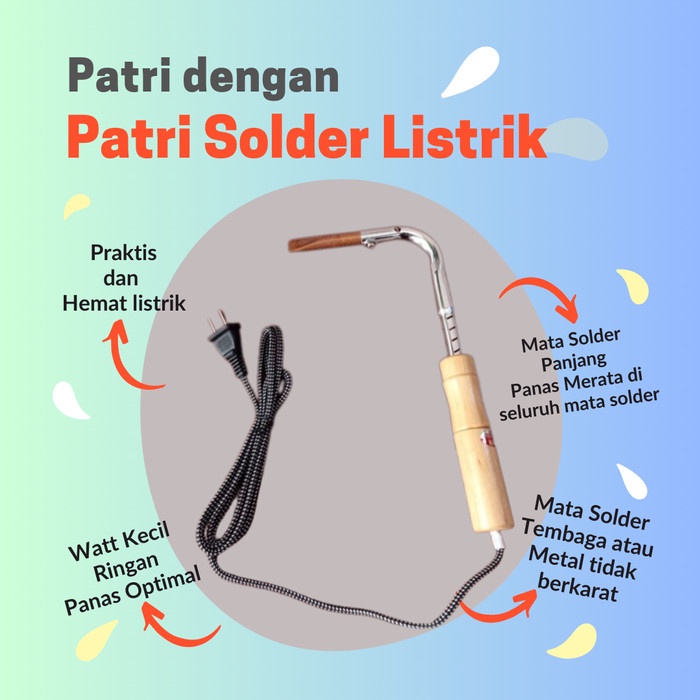 Terlaris Solder Patri Huruf Timbul / Alat Patri Listrik 80 Watt Sparepart Patri