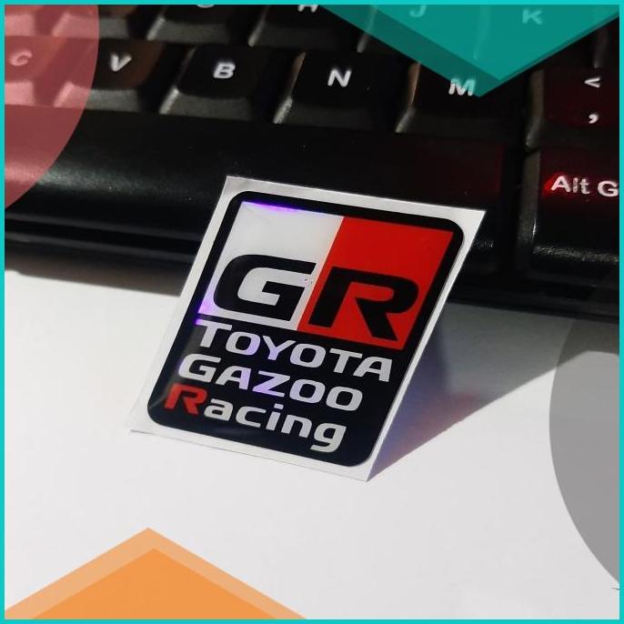 

Sticker Timbul Resin GR Sport Toyota Stiker Logo Lycal 3D Kecil Satuan 20JVLZ3 perkakas