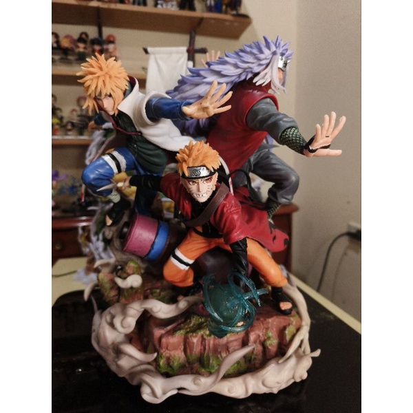 (naruto) (box) action figure statue anime naruto jiraiya minato