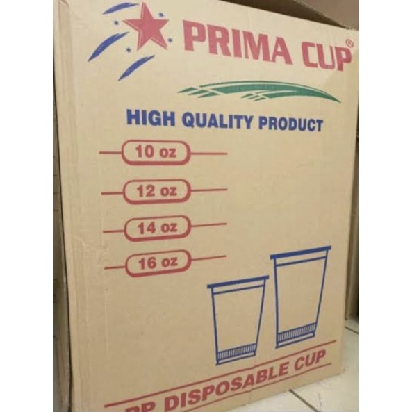 Prima Cup / Gelas Plastik Kemasan Dus