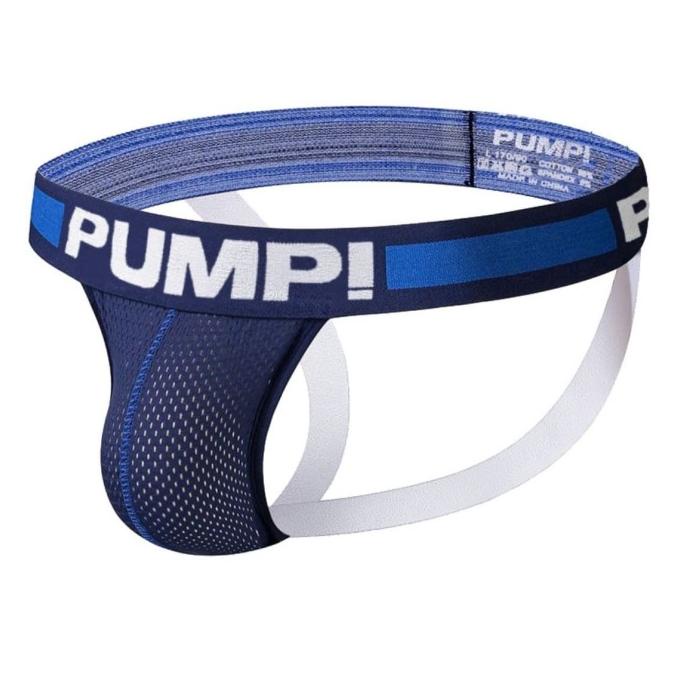 Pump Jock Strap Jockstrap Navy Putih Celana dalam Pria