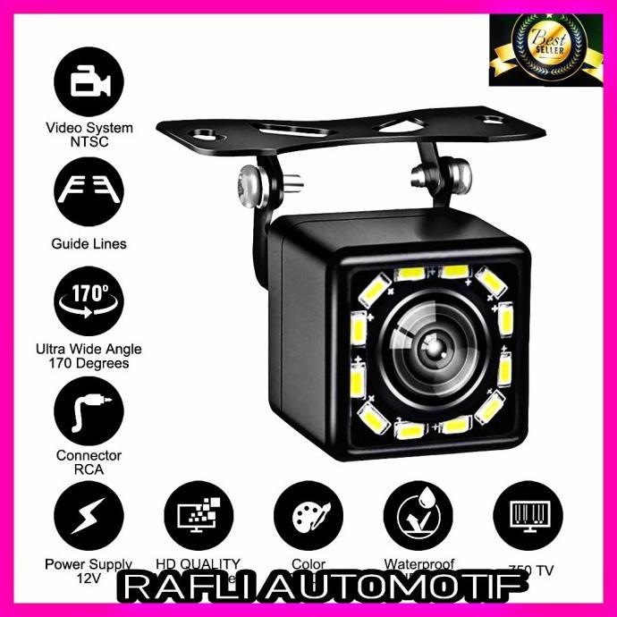Kamera Mundur Mobil Kamera Parkir Monitor 12LED Universal Car Rearview