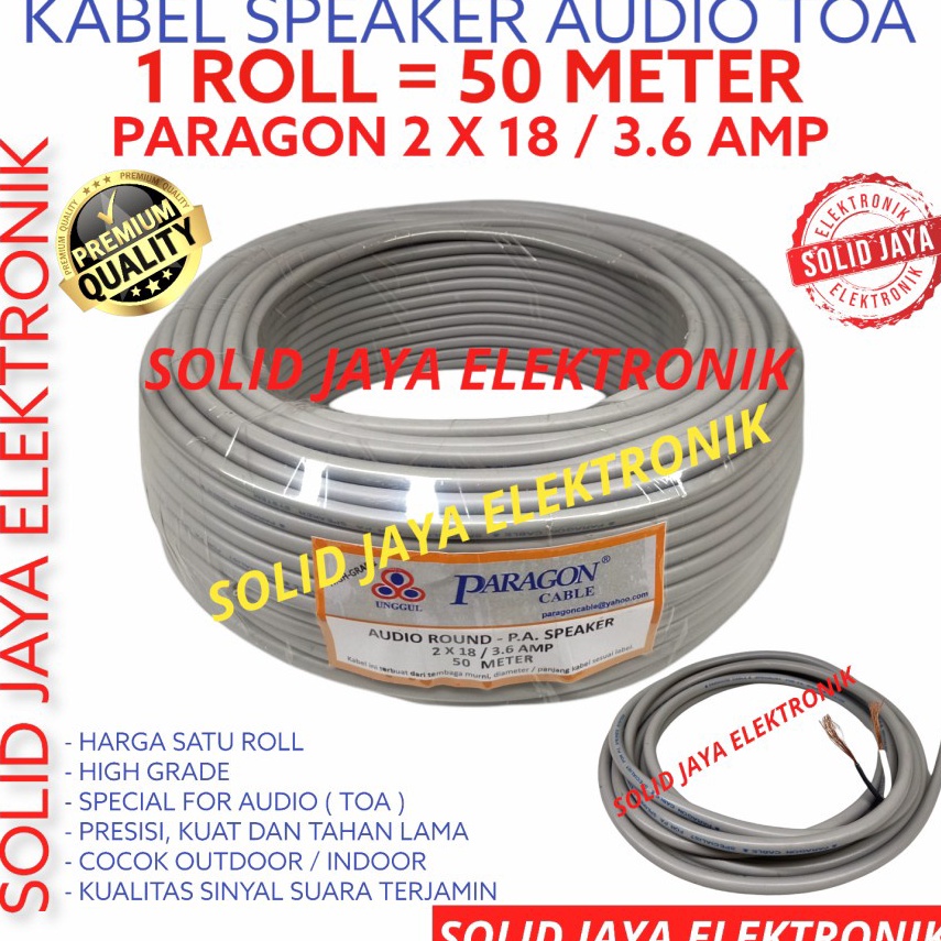 VIRAL KABEL SPEAKER TOA PARAGIN 2X18 3.6AMP 1 ROL CORONG KABEL PA PARAGON SPESIALIST TOA KABEL SPEAK