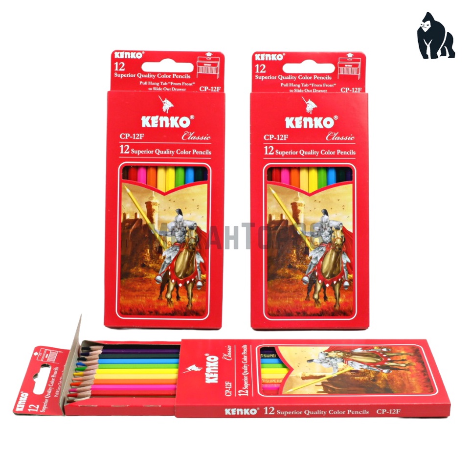 

➷➷✻✫ Pensil 12 Warna Panjang Kenko / Color Pencil CP-12F Full Paper Box Classic / Coloring Set Readystock