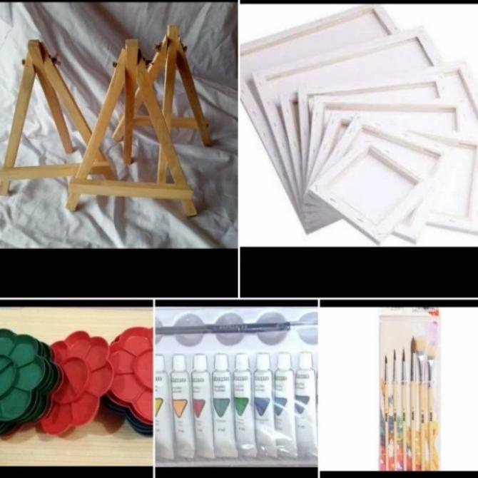 

Terbaru!! Paket kanvas Lukis 40x50+ Alat Lukis Cat Akrlik Baru|Kode 1282