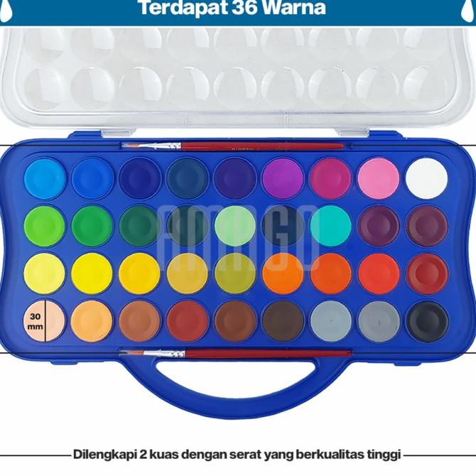 

Terbaru!! Cat Giotto Acquerelli Watercolour Cakes 36 colors 30 mm 353600 Baru|Kode 1353