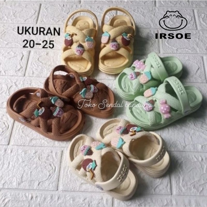 sendal slop anak perempuan model silang belakang IRSOE 300S