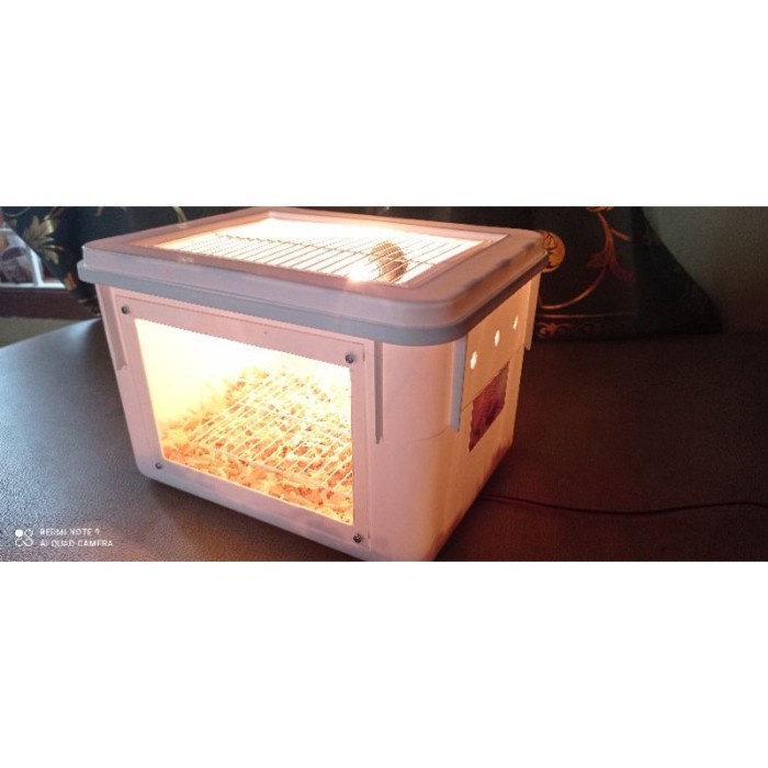 PUTRIRARA BOX TERRARIUM ARCLIRIC LOLOHAN BURUNG+LAMPU PENGHANGAT