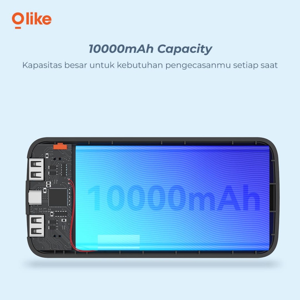 Olike P1 New 10000mAh Dual Input Output Power Bank Powerbank