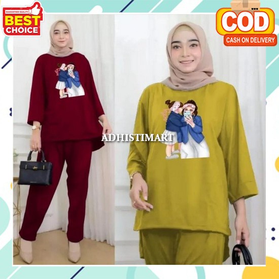 Setelan Rok Wanita Kawai Set Tutu By Claudya Bahan Cotton Rayon Viscose Setelan Stelan Set Rok Impor