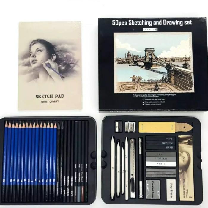 

Drawing & Sketching Pencils 50 Set Professional Artist
