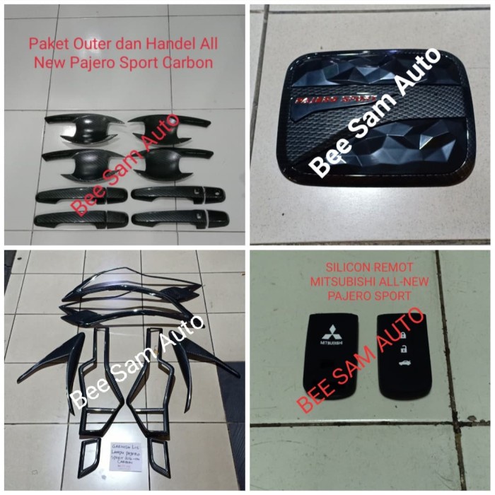 [Original] Paket Aksesoris Mobil Mitsubishi All New Pajero Sport Black Carbon Terbaru