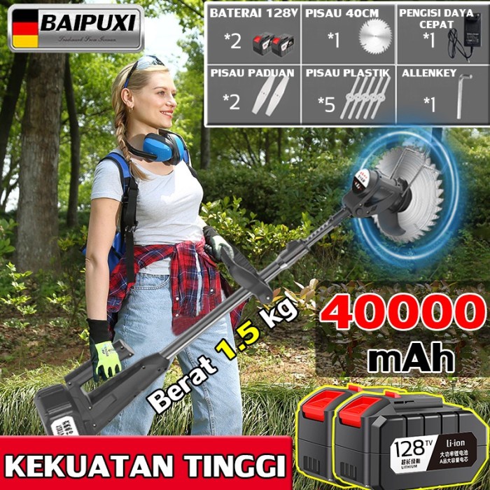 Kualitas Jerman Baipuxi Mesin Pemotong Rumput Daya Tinggi 3800W