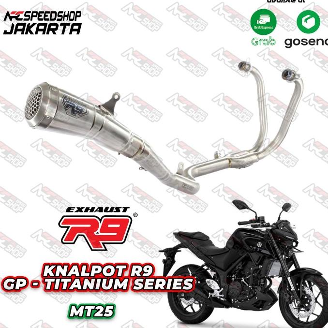 Knalpot R9 GP Series R25 / MT25 Titanium Fullsystem