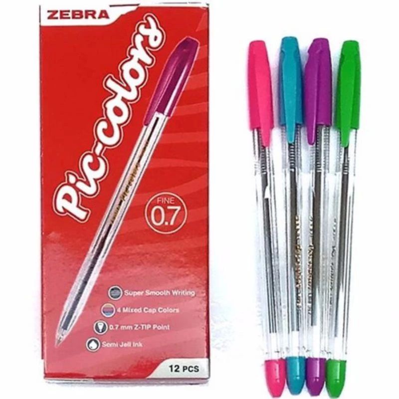 

Bolpen zebra pic-colors 1 pack isi 12