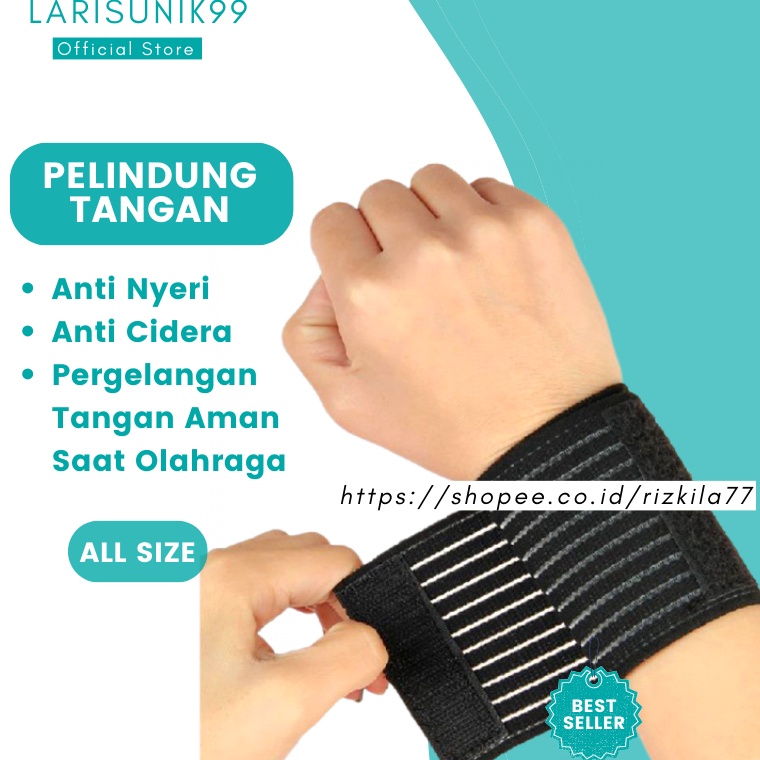 Diju@l Mur4h Deker Pergelangan Tangan Pengaman Cidera Tangan Olah Raga Wristband Olahraga Futsal Wri