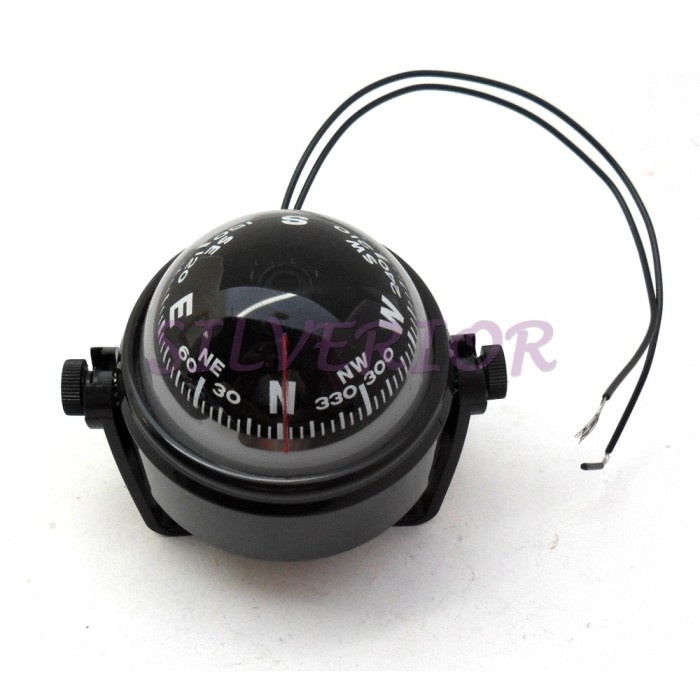 ✨New Kompas Penunjuk Arah Mata Angin Dashboard Mobil Dengan Lampu Bisa Sameday