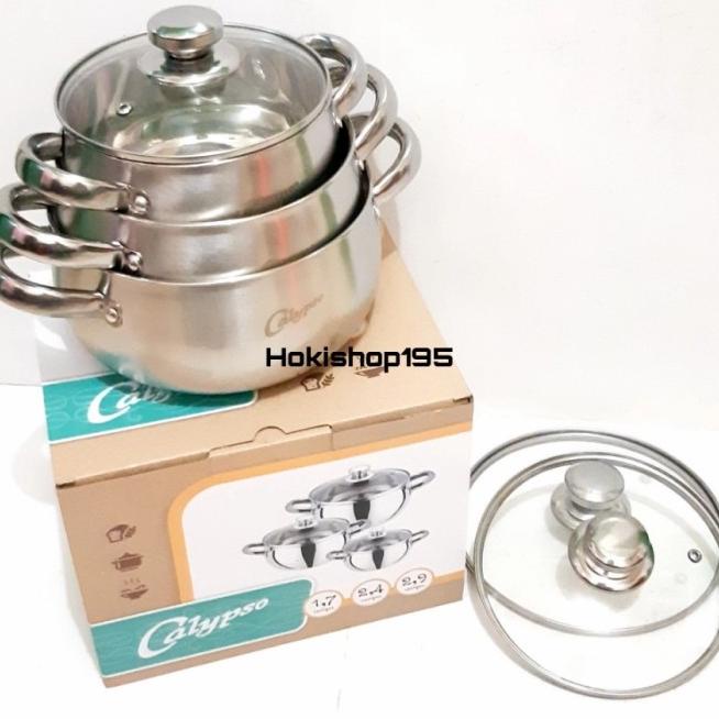Panci Set Calypso High Quality Stainless Steel/Panci Soup Calypso 3Pcs