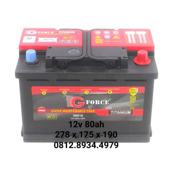 [Baru] Aki Mobil Innova Reborn Diesel G Force 58024 58010 Din 84 12V 80Ah Terbaru