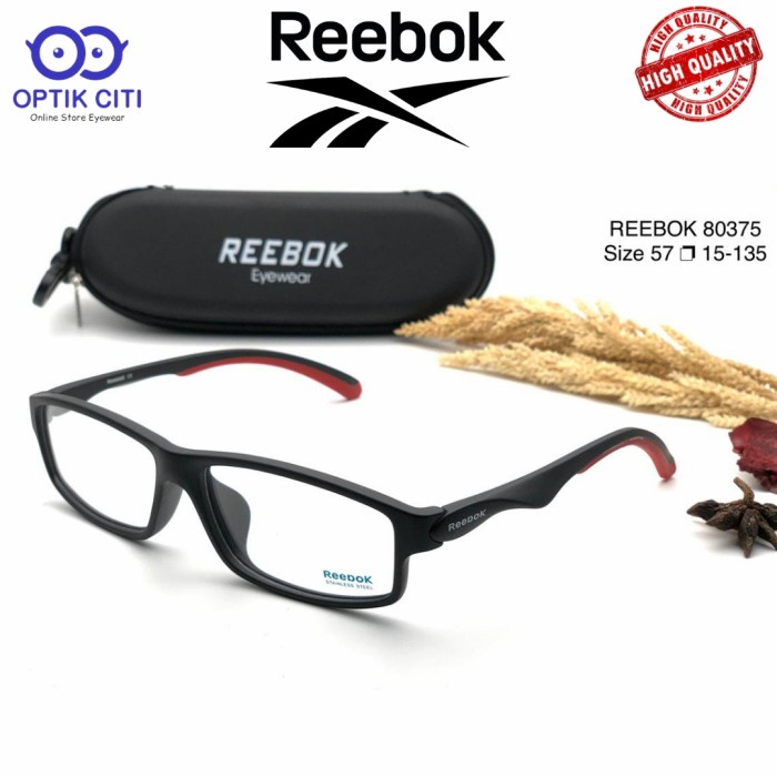 [Baru] Frame Kacamata Pria Reebok 80375 Sport Ringan Grade Original Terbaru