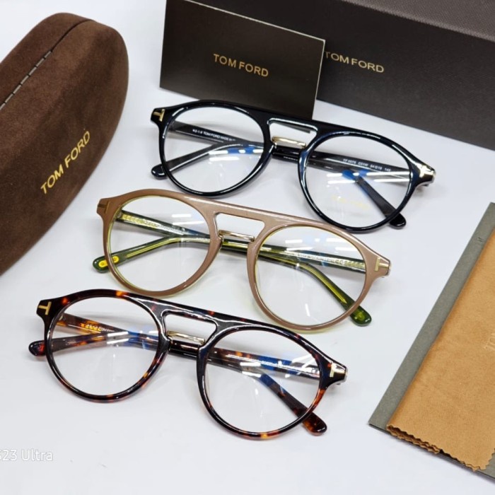 ✨Termurah Frame Kacamata Pria Wanita Tomford 0675 Bulat Vintage Grade Premium Bisa Sameday
