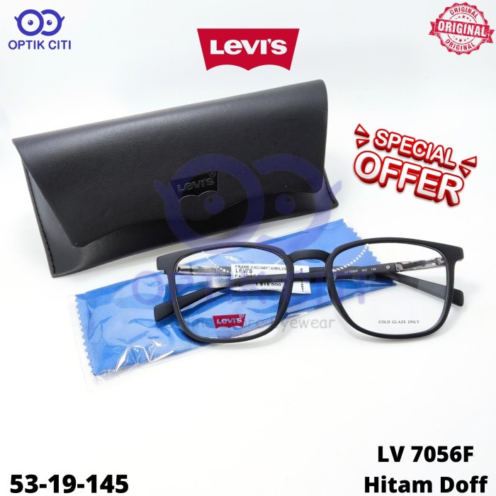 ✨Termurah Frame Kacamata Pria Wanita Kotak Levis 7056 F Ringan Original Terbaru