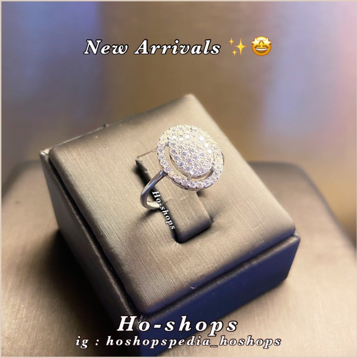 ✨Termurah Cincin Model Holy Diamond Mas Putih Kadar 750 Asli Emas Limited